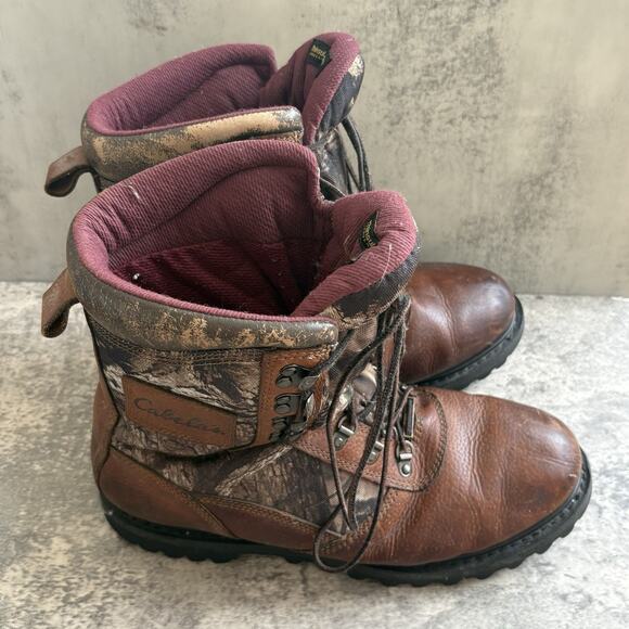 CABELAS Men’s Sz 13 D Brown Leather Work Hunting Boots 81-3739 main image 7